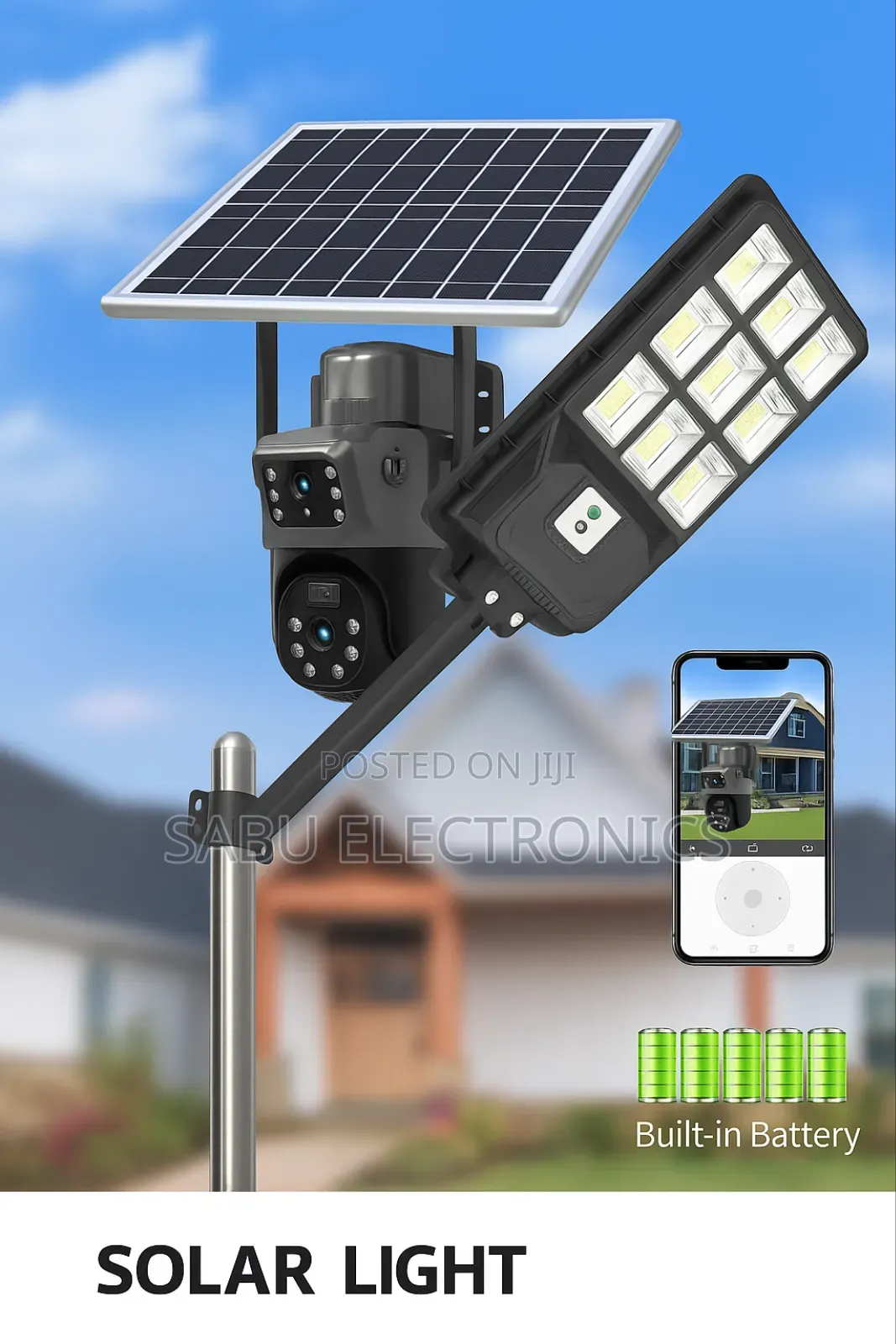 4g Solar Camera + Led Light Combo for Home Outdoor Use