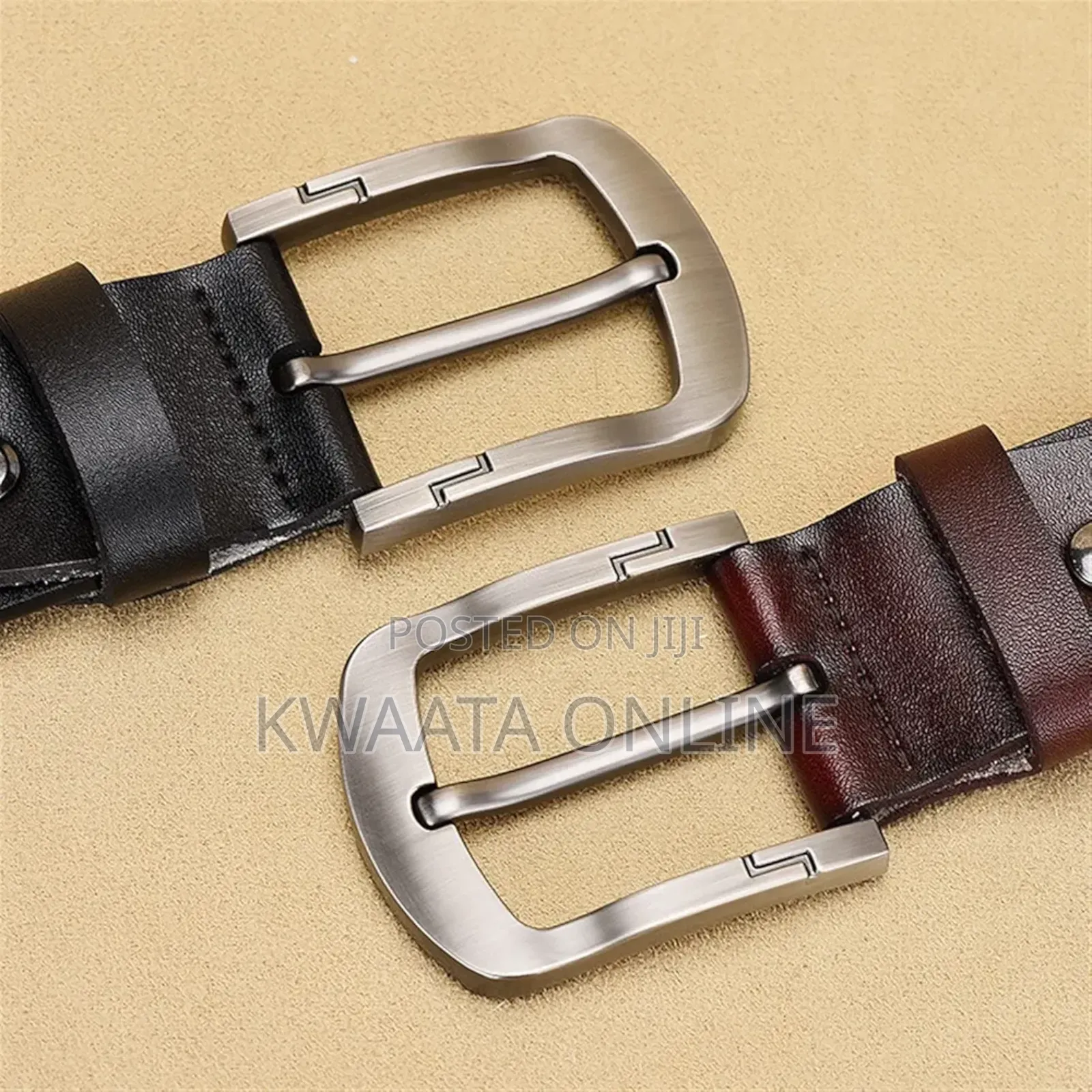 1 Piece 2in1 Men’S Leather Belts With Reversible Buckle