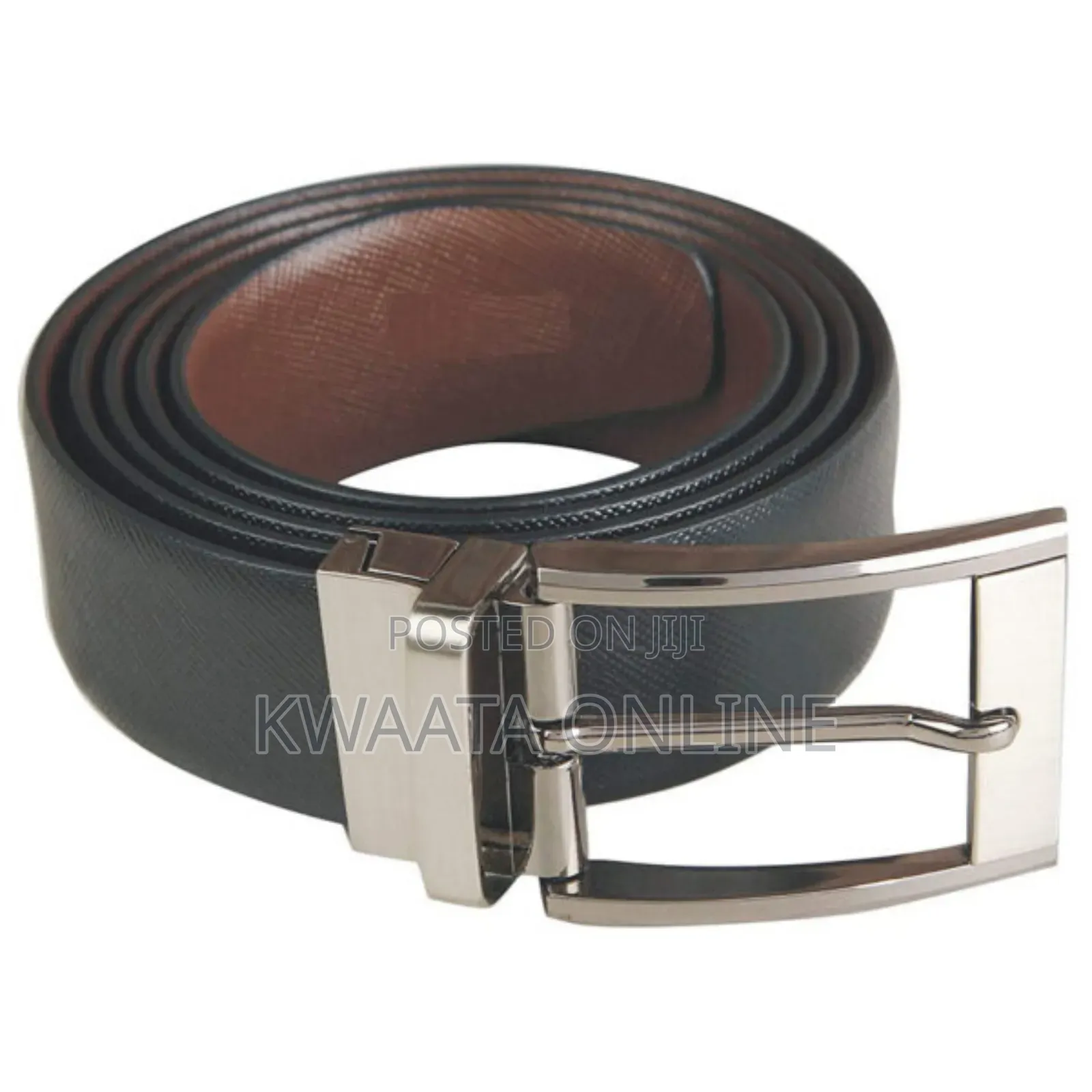 1 Piece 2in1 Men’S Leather Belts With Reversible Buckle