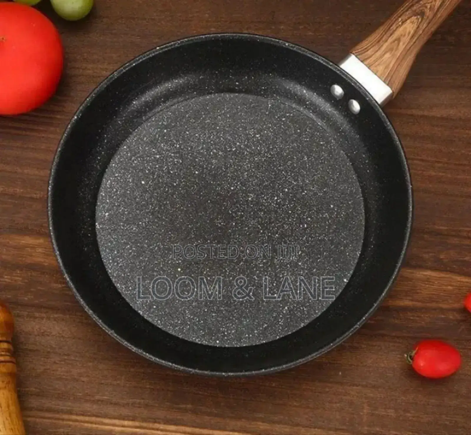 26cm Granite Eco Friendly Frying Pan With Wood Handle