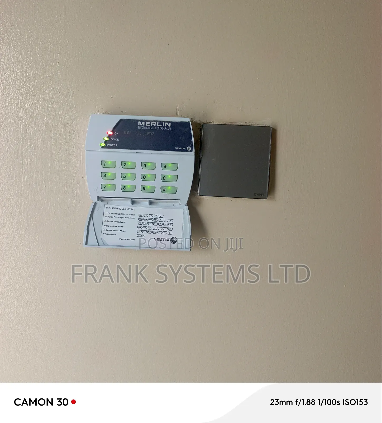 Keypad/ Control Panel Electric Fence