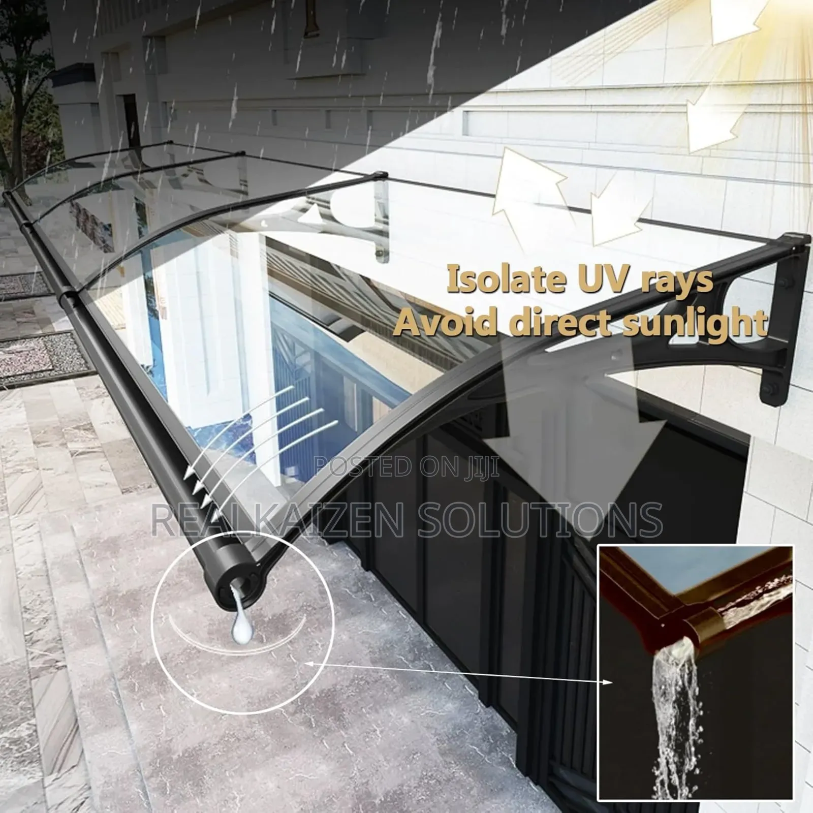 Modern Clear Polycarbonate Window Aluminum Canopy Awning 120