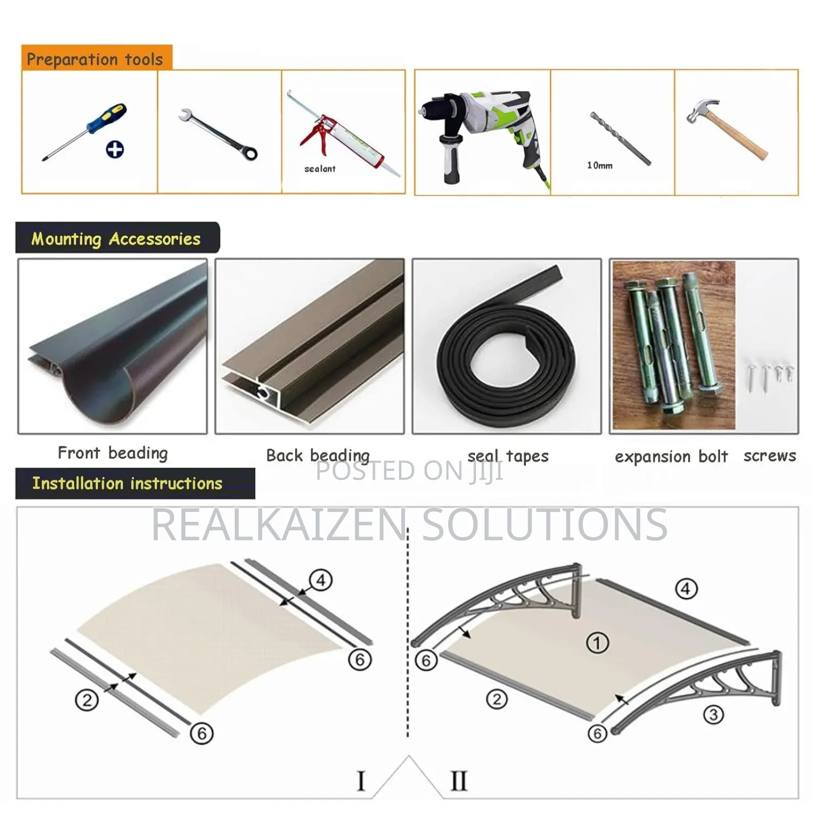 Modern Clear Polycarbonate Window Aluminum Canopy Awning 120