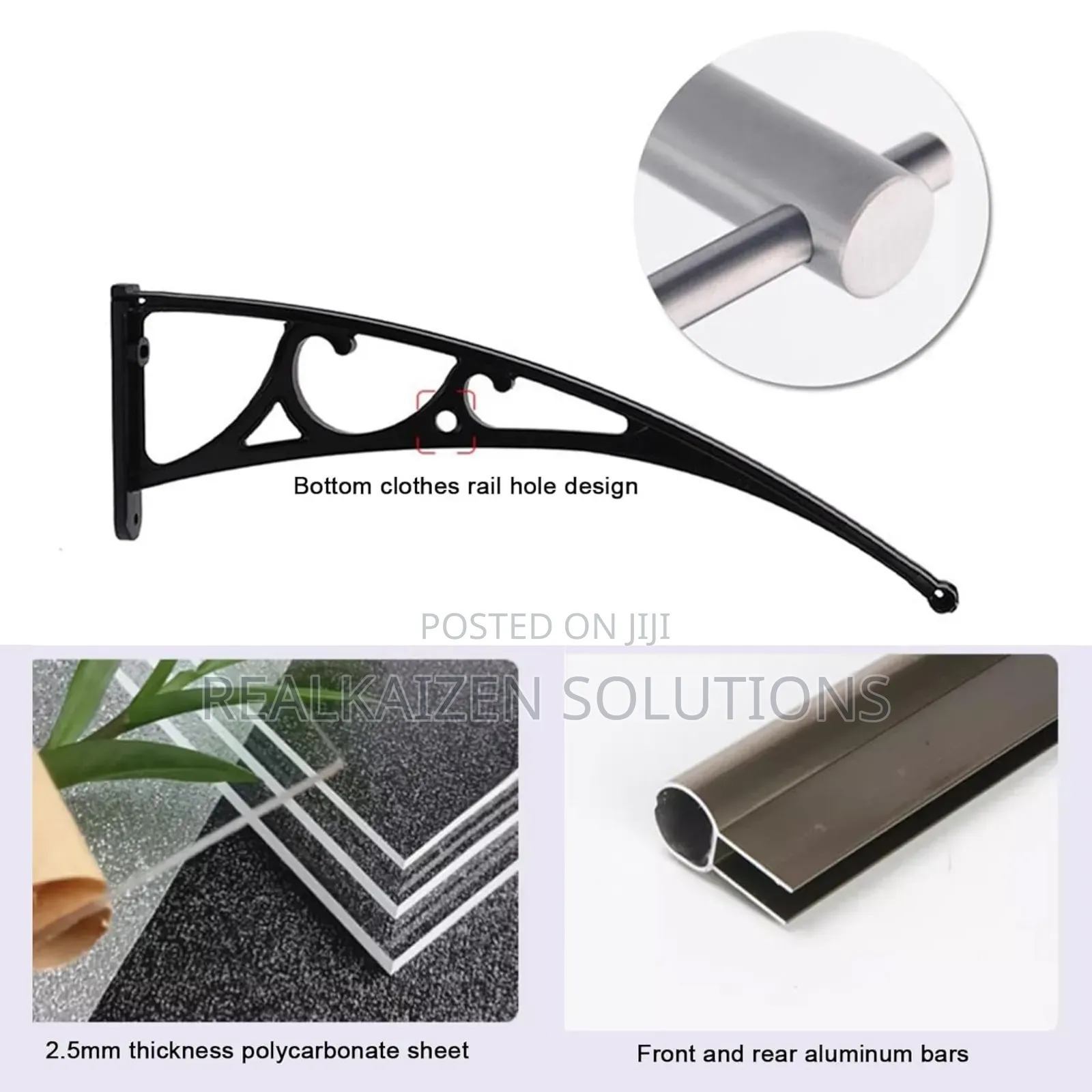 Modern Clear Polycarbonate Window Aluminum Canopy Awning 120