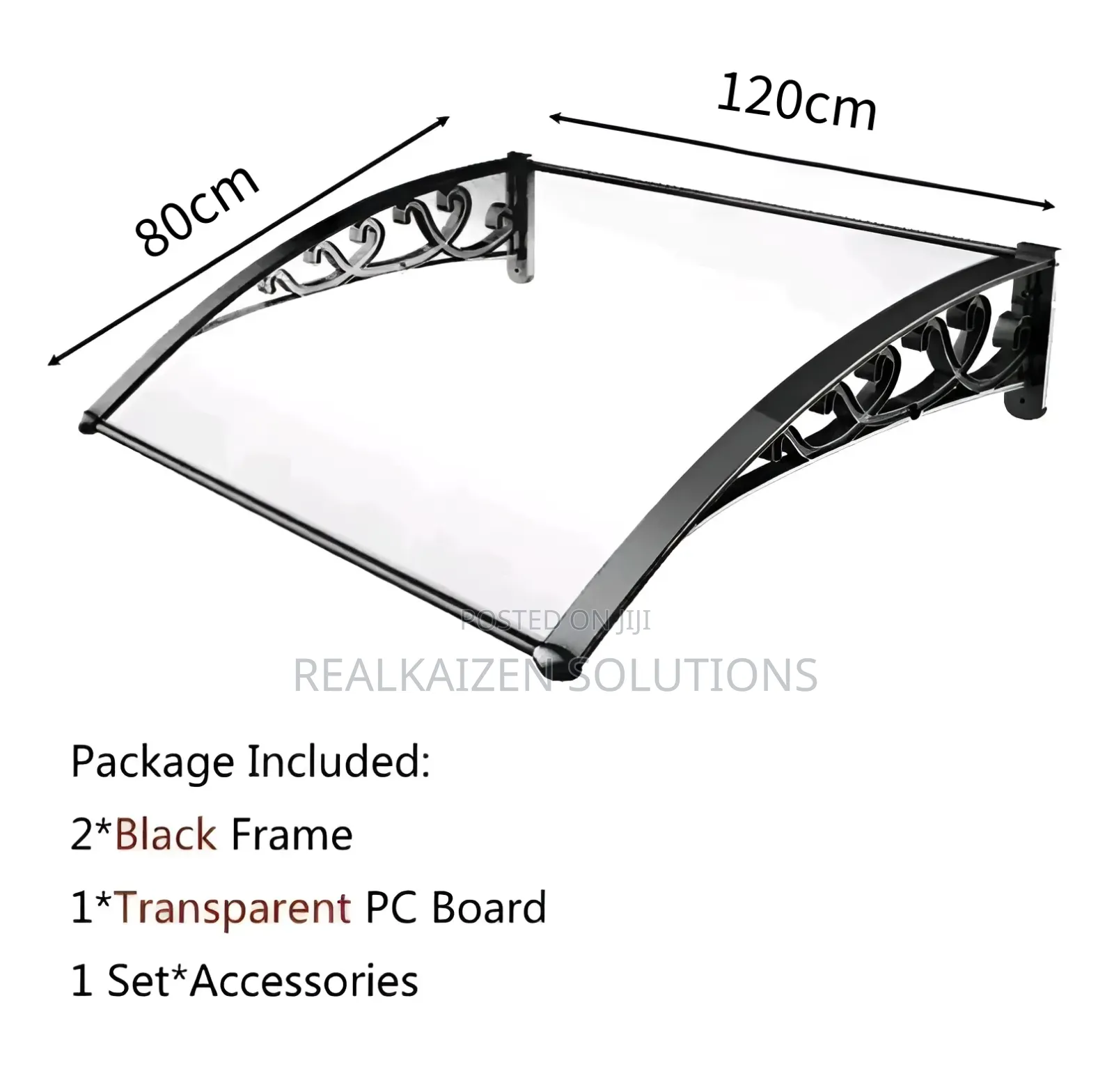 Modern Clear Polycarbonate Window Aluminum Canopy Awning 120