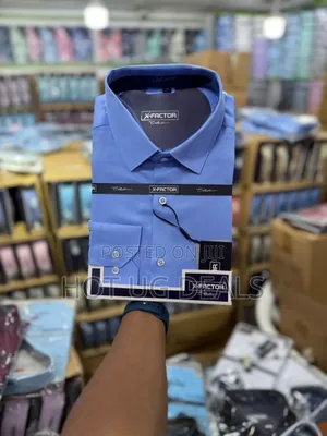 Mens Plain Office Shirts Long Sleeved Casual Button Shirts