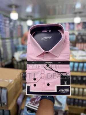 Mens Plain Office Shirts Long Sleeved Casual Button Shirts