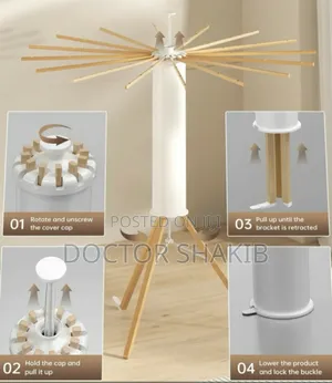 Wooden Metal Collapsible Clothes Drying Rack Laundry Racks