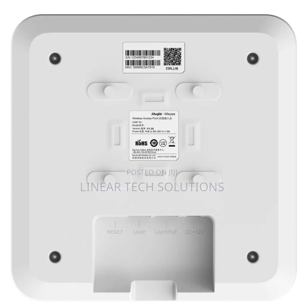Rg-Rap2260(G) Reyee Wi-Fi 6 Ax1800 Ceiling Access Point