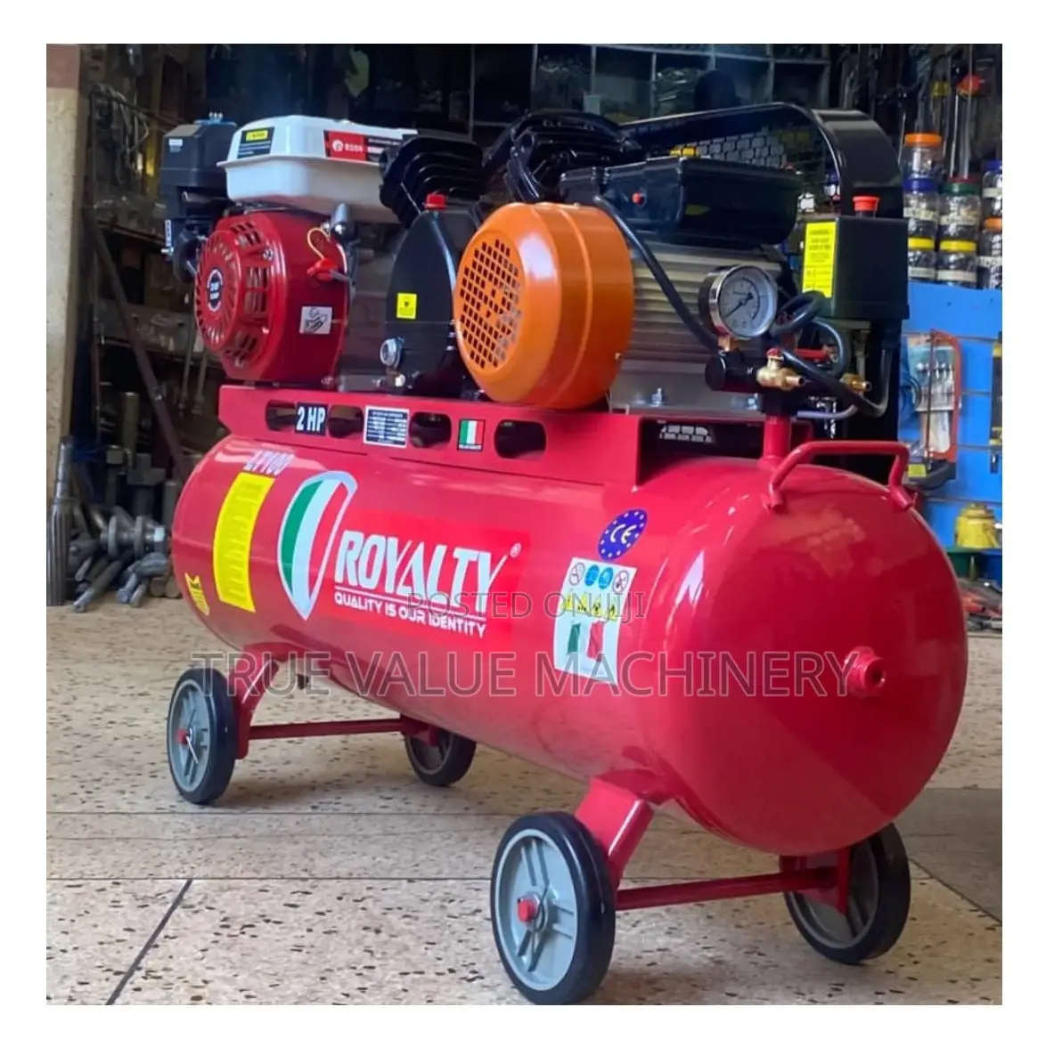 100l Double Function Air Compressor Electric/Petrol
