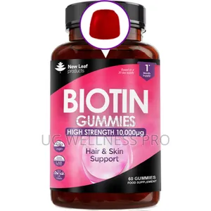 New Leaf Biotin Vitamin B7 Gummies 1 Month Supply