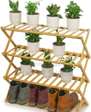 New Bamboo Stackable Shoe Rack Multifunctional 4layer Tier