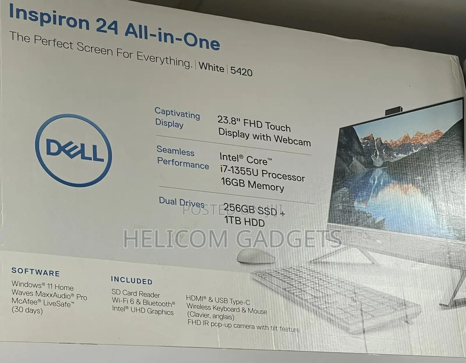New Dell Inspiron 24 5000 16GB Intel Core I7 HDD+SSD 256GB
