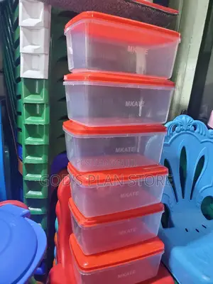 6pcs Plastic Storage Containers Same Size