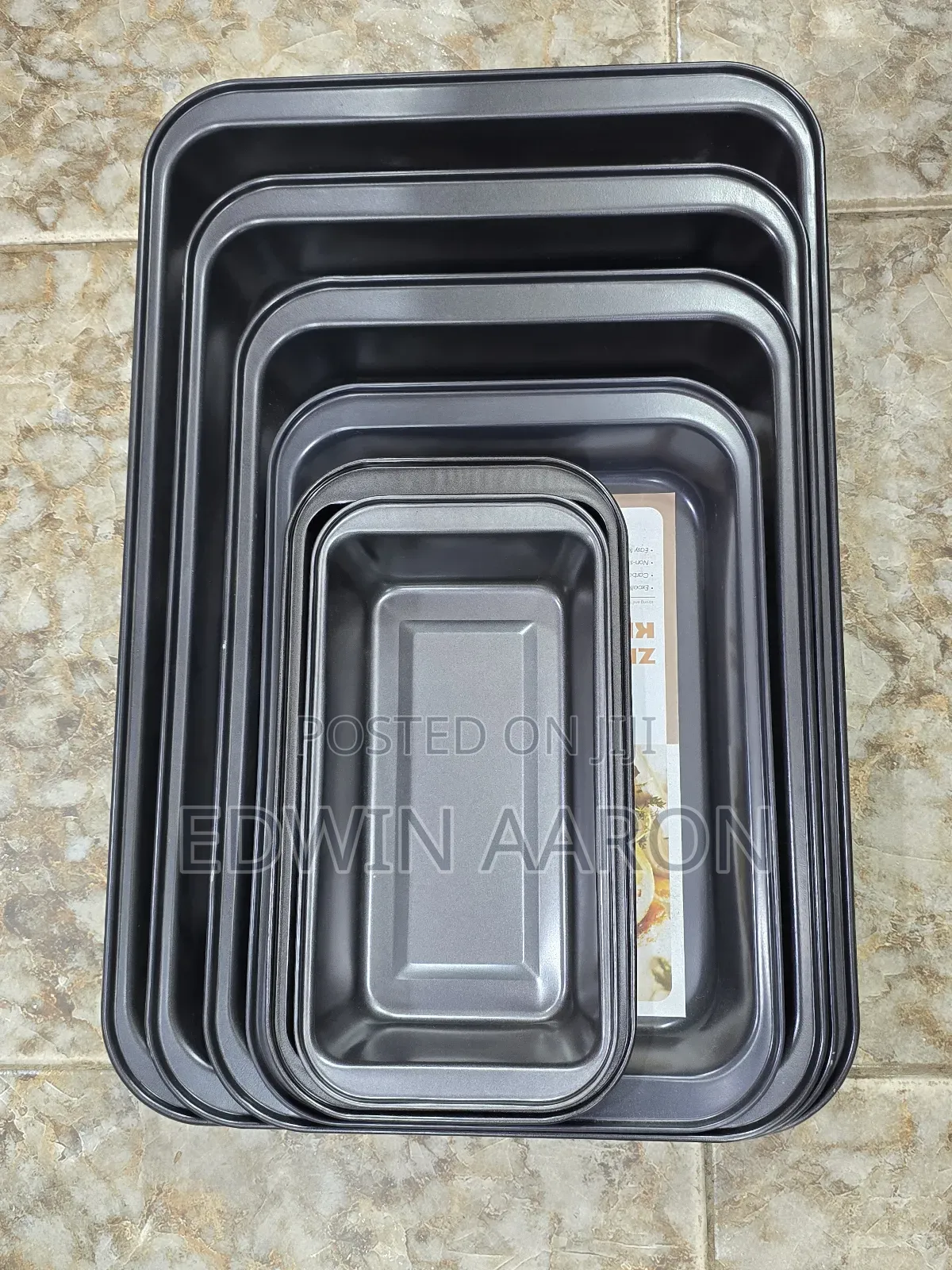 6pcs Non-Stick Baking Tray Set