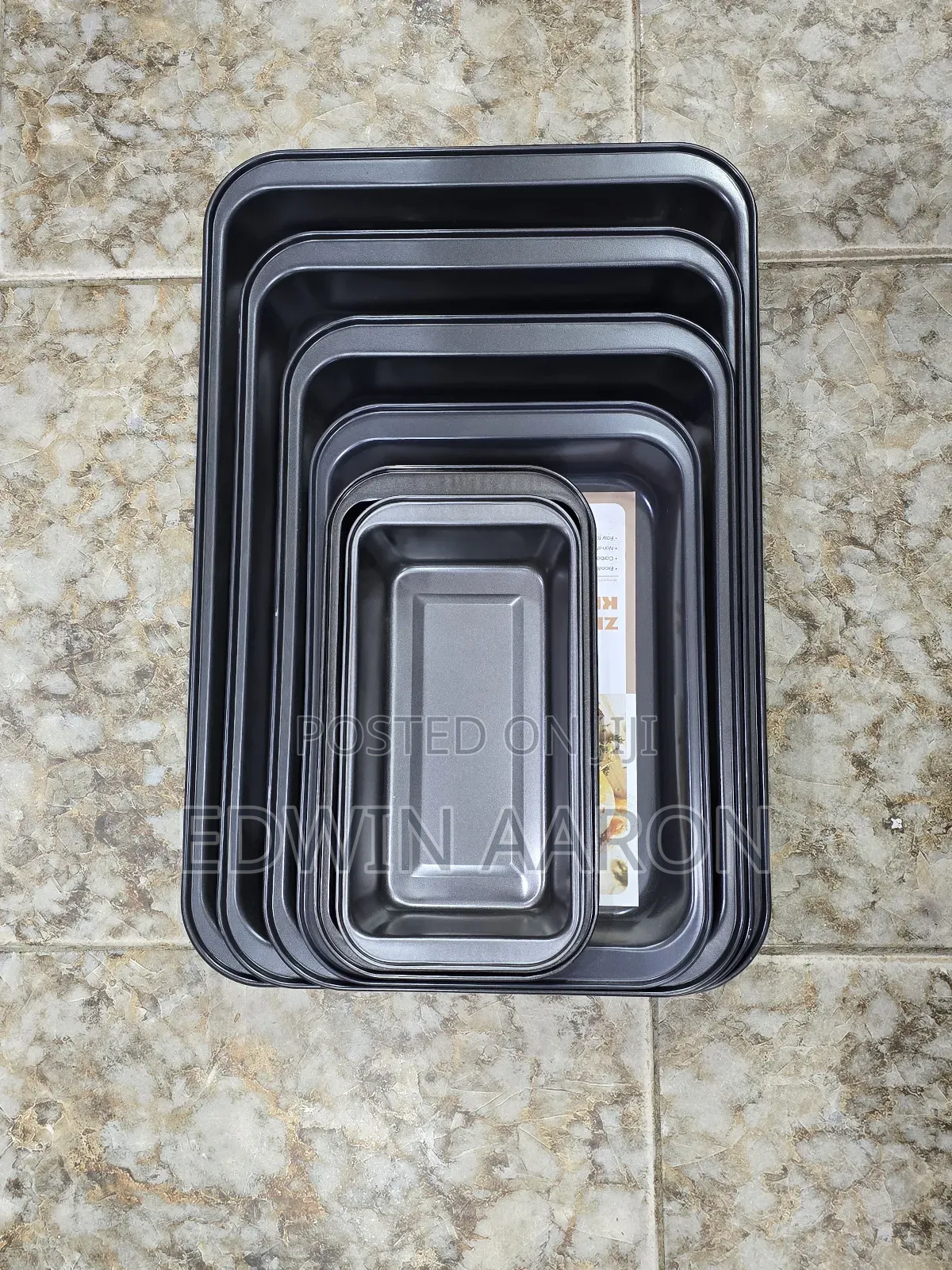 6pcs Non-Stick Baking Tray Set