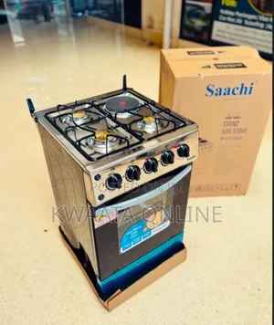 Saachi 3 Gas + 1 Electric Cooker With Gas Oven (60x60cm)