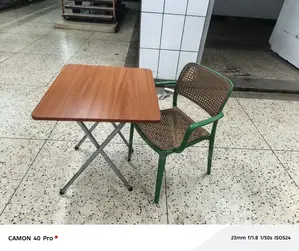 Reading Foldable Table and Plastic Chair