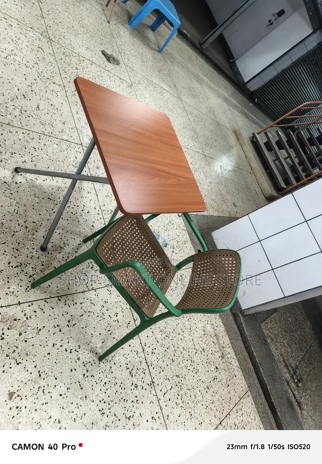 Reading Foldable Table and Plastic Chair