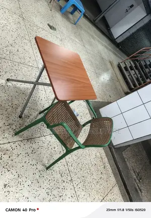 Reading Foldable Table and Plastic Chair