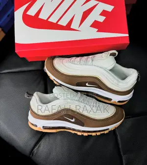 New Classic White/Brown Nike Air Max 97 Sneakers