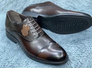 Men’S Classic Dark Tan Clarks Gentle Oxford Leather Shoes