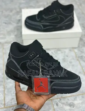 Black Air Jordan 3 Retro X Travis Scott Cactus Jack Sneakers