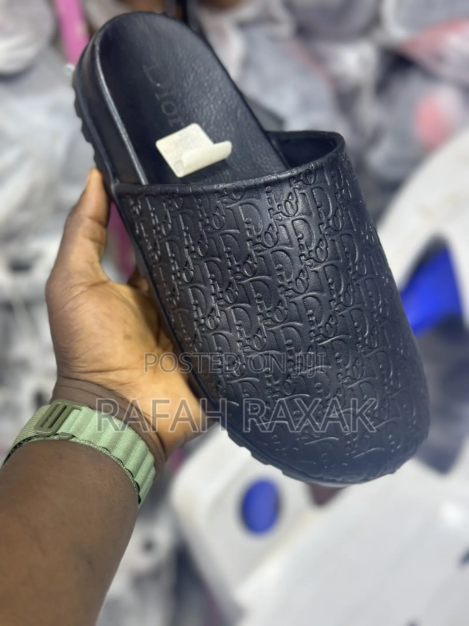Men’S Black Dior Clog Push In Sandals