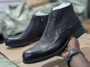 Original Black Clarks Premium Leather Gentle Laceless Boots