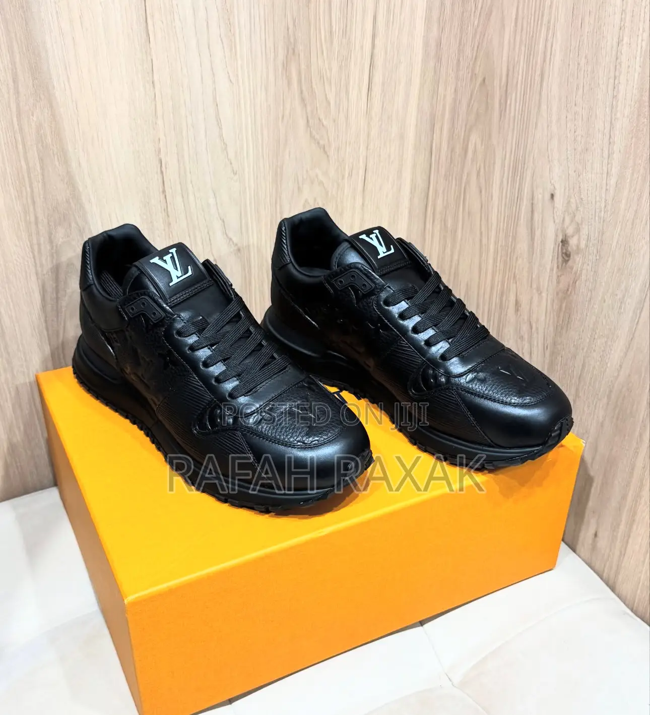 Original Triple Black Louis Vuitton Run Away Luxury Sneakers