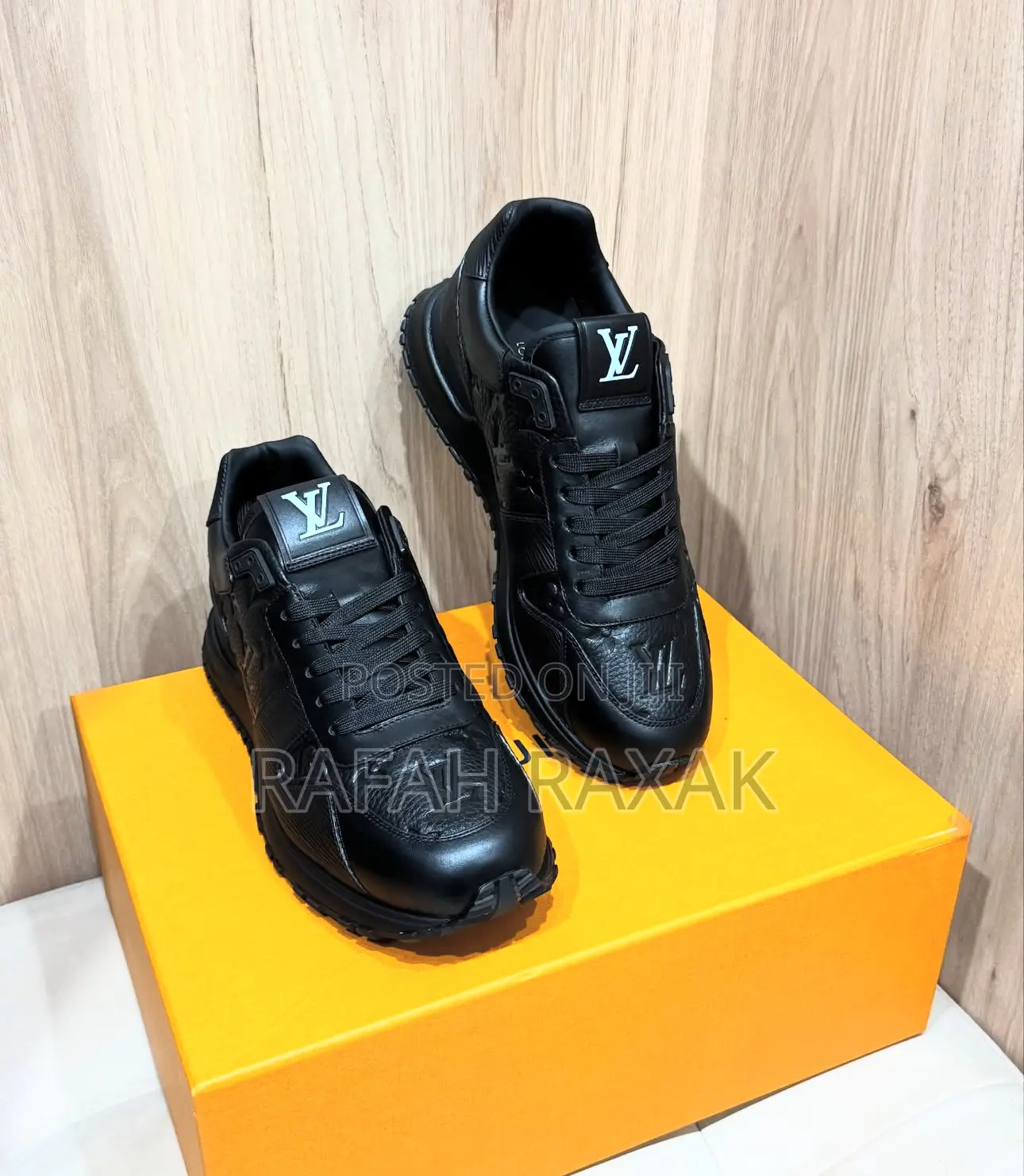 Original Triple Black Louis Vuitton Run Away Luxury Sneakers