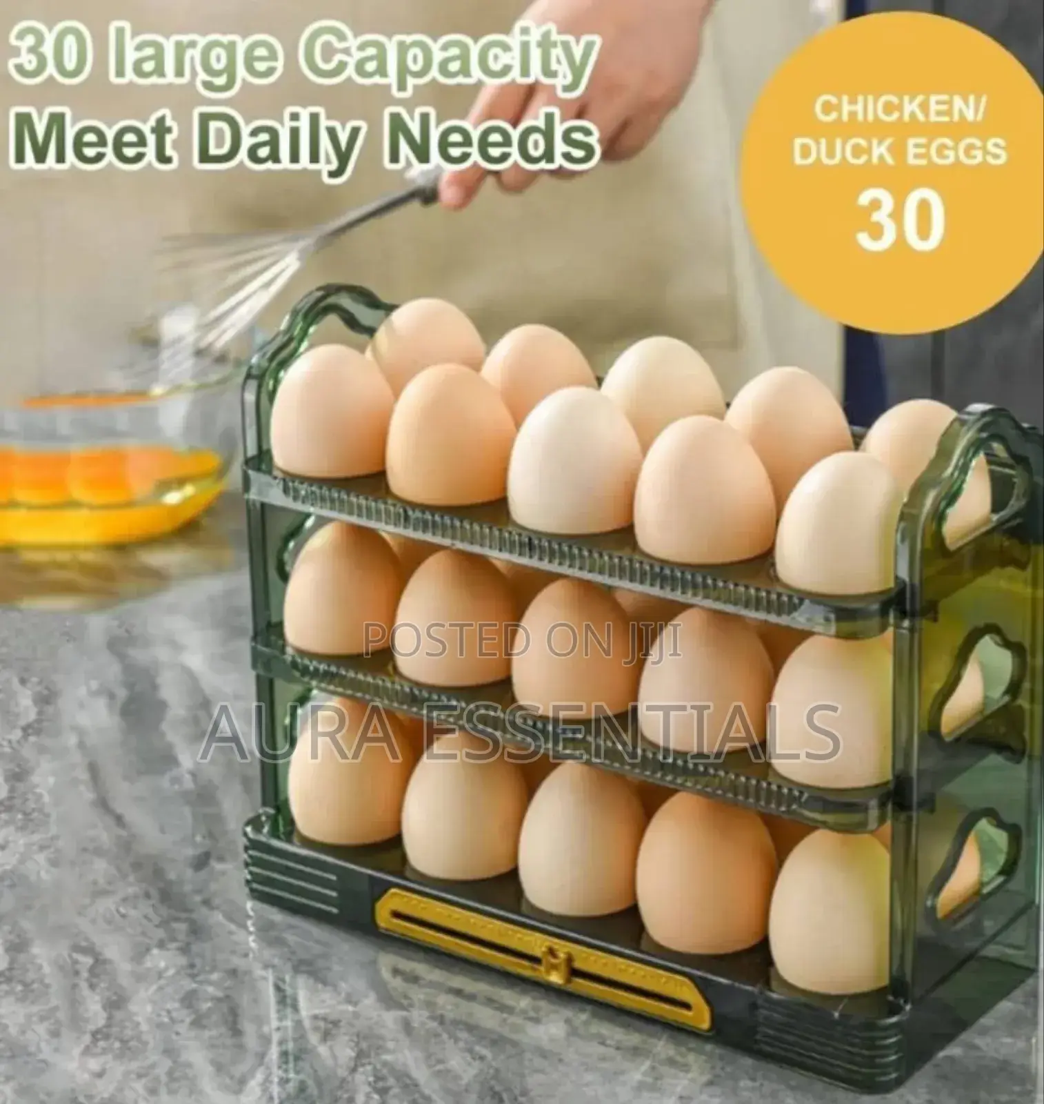 Egg Rack Organizer for 30 Eggs Stable and Firm Holder