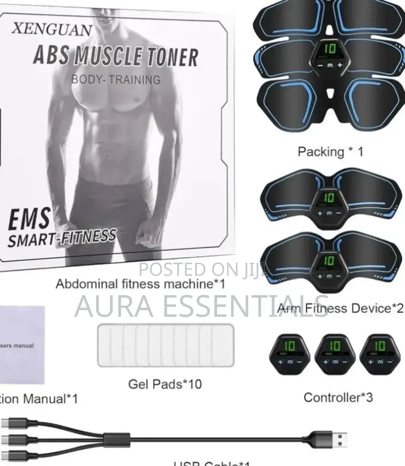 Ems Abs Maker Electric With Biceps and Triceps Sticker