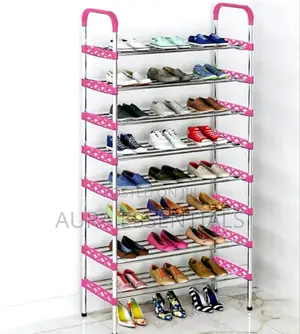 Metallic Shoe Rack 7 Layer Rack Stainless Steel