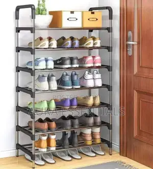Metallic Shoe Rack 7 Layer Rack Stainless Steel