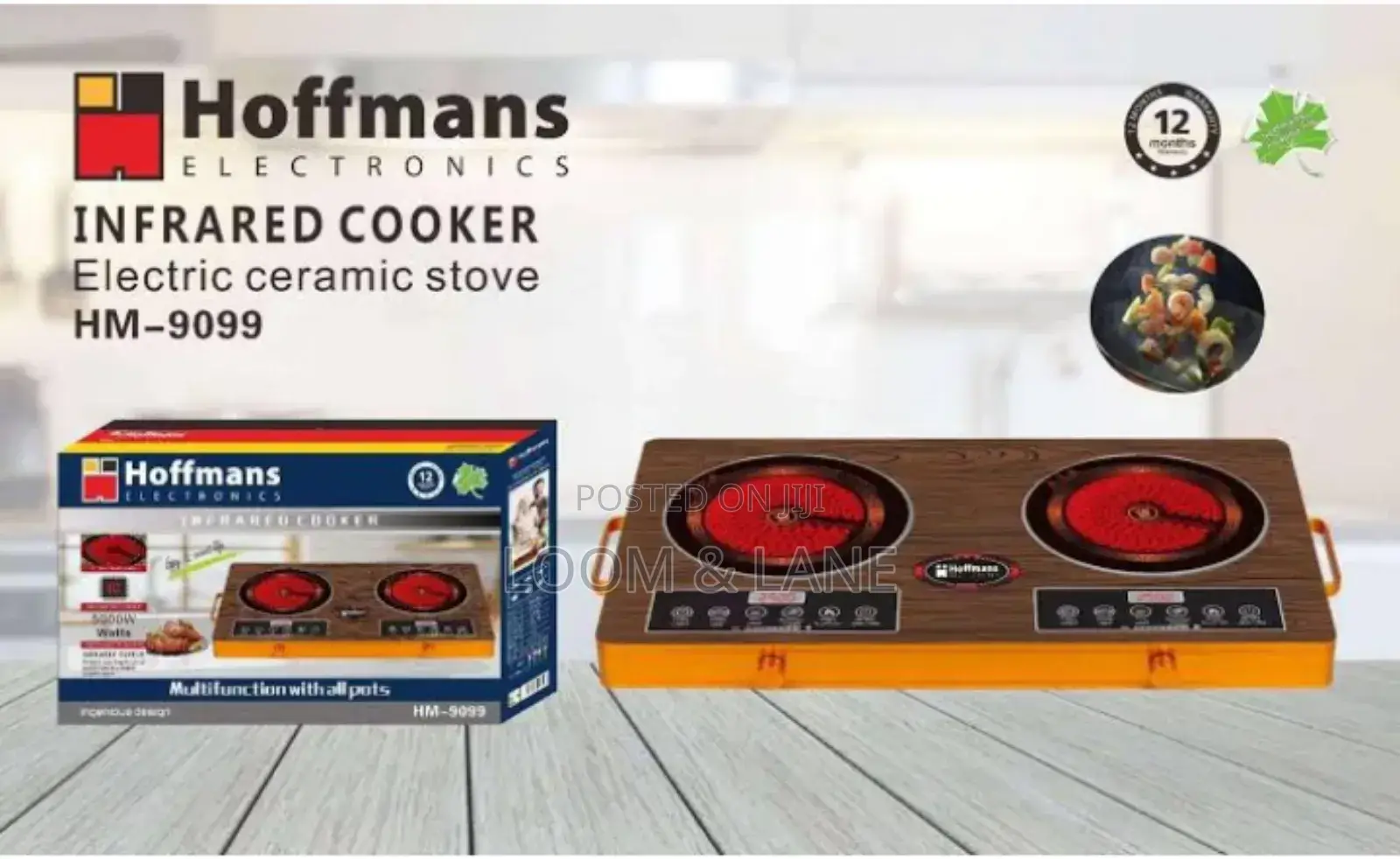 Hoffmans 9099 Double Burner Infrared Cooker