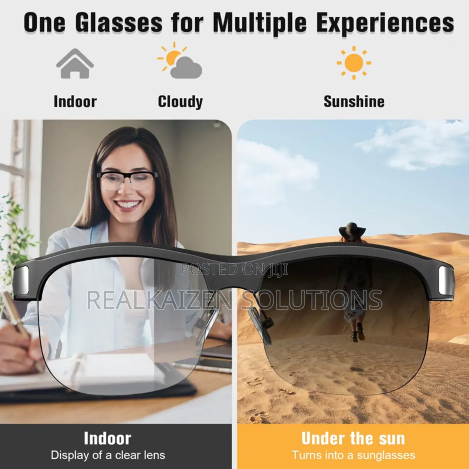 Smart Polarized Bluetooth Sunglasses Built-in Mic Speakers