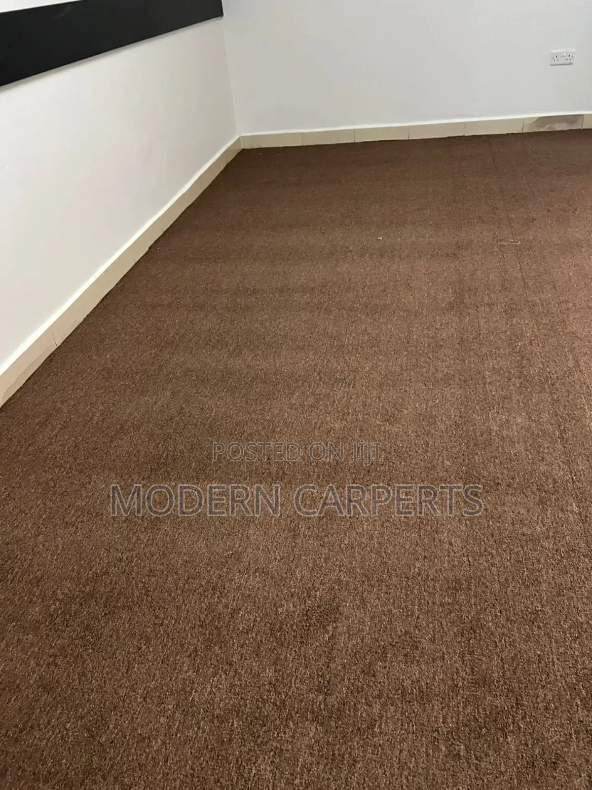 Wall to Wall Coffee Brown Office Wollen Carpets