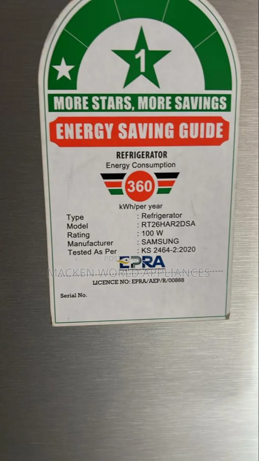 260l Samsung Double Door Fridge on Promotion