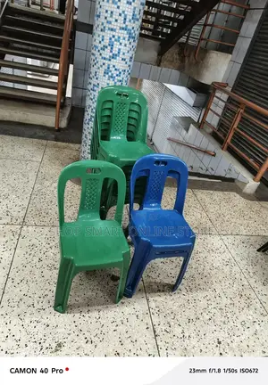 Armless Plastic Chairs Plastic Chairs Blue Green