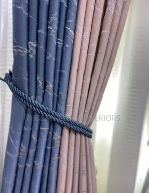 Cream and Grey Glitering Curtains