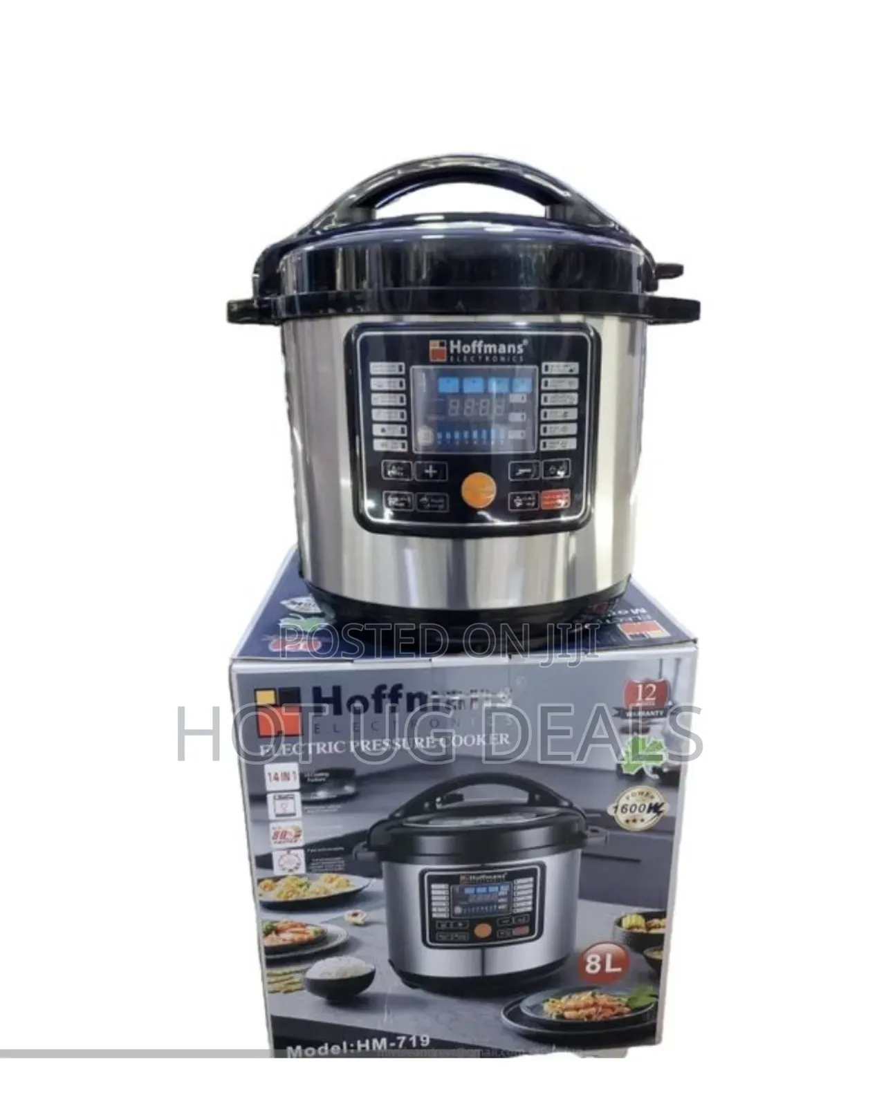 Hoffmans 8l/8 Litres Electric Multifunction Pressure Cooker