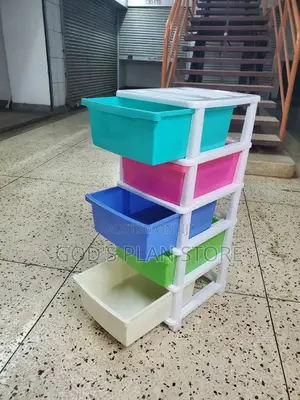 Plastic Kitchen Rack Drawers Trolley