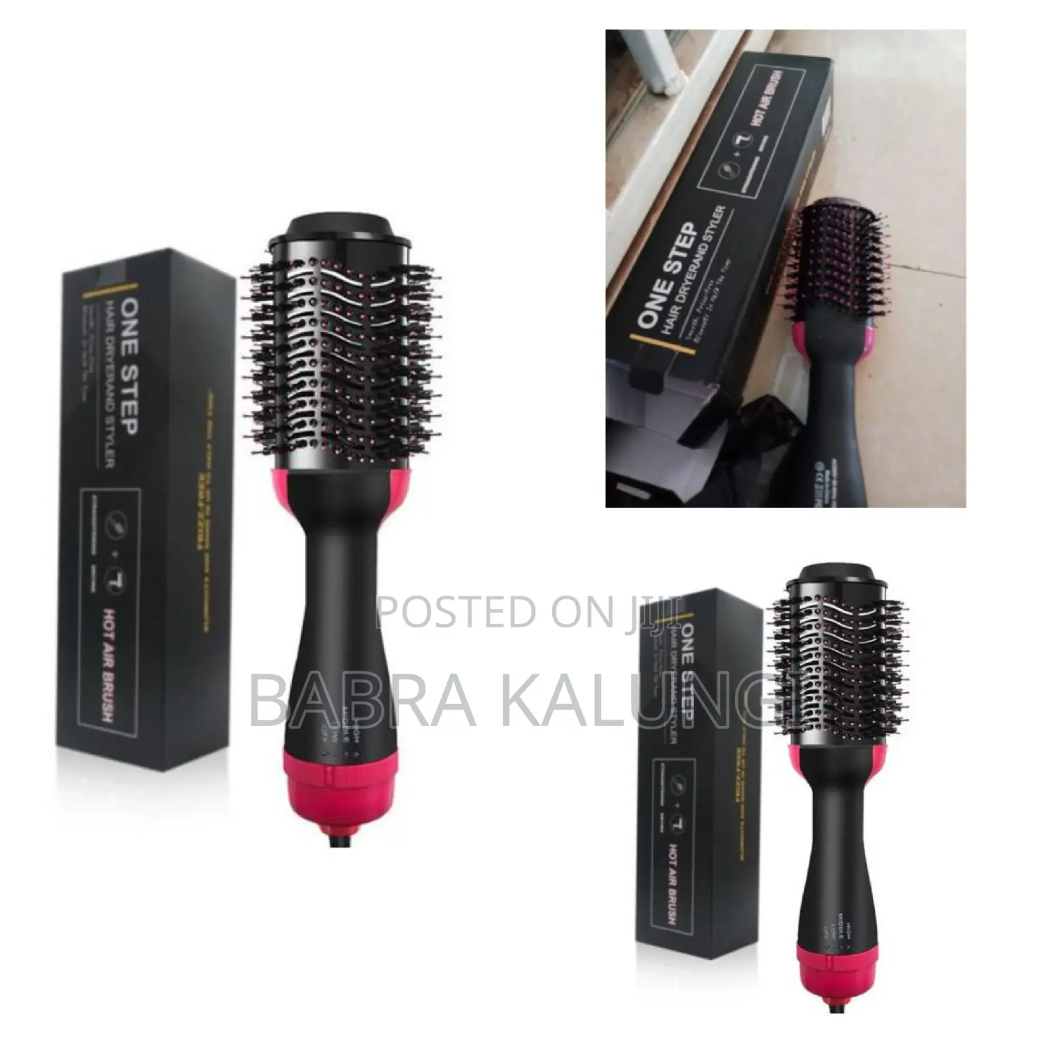 One Step Hot Air, Drying, Straightener Brush