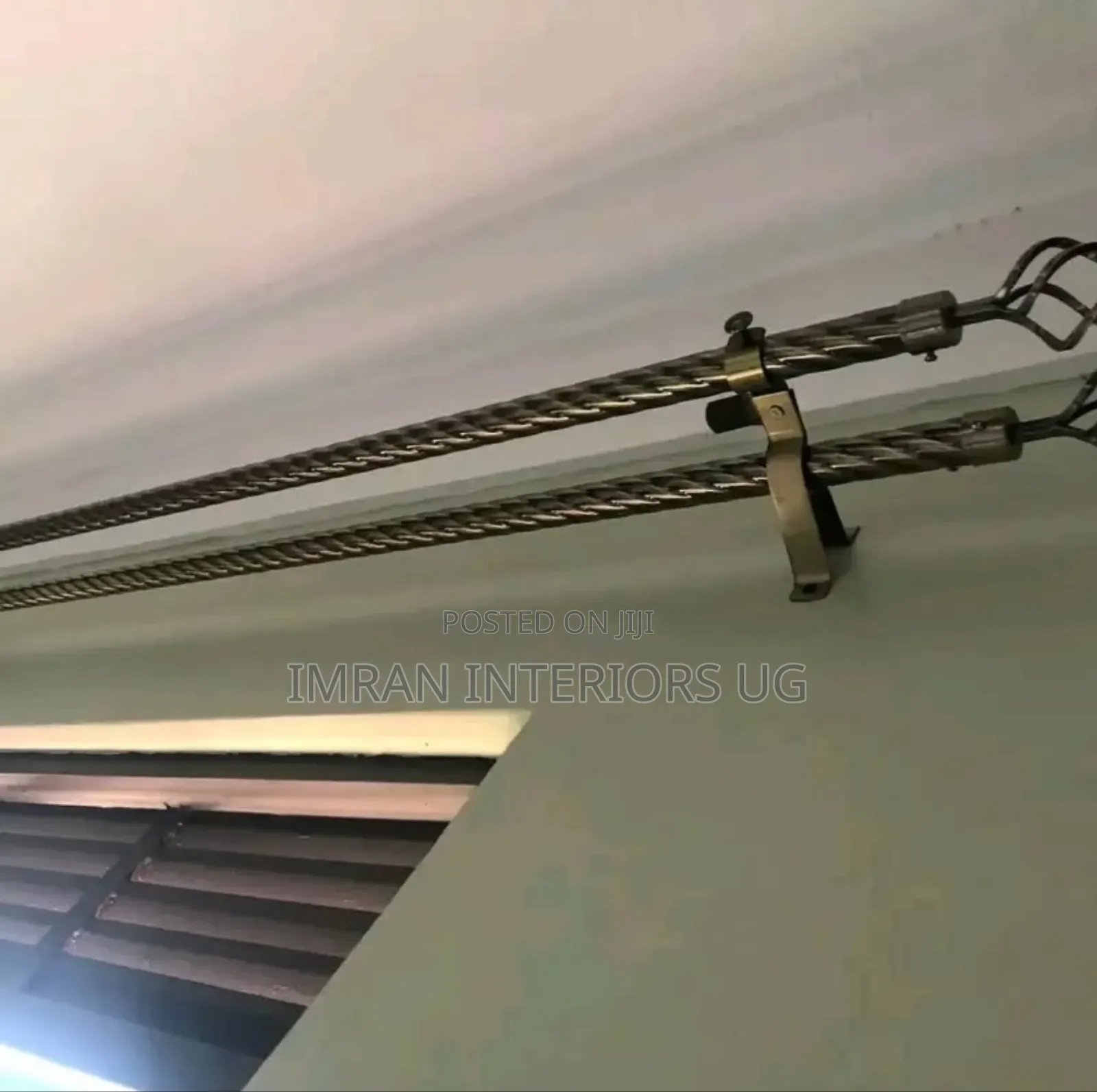 Strong Curtain Rods Per Meter Available in Twisted