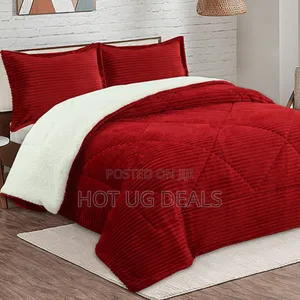 4pc Coral Velvet Duvet Set-1 Bedsheet,2 Pillowcases (5*6)