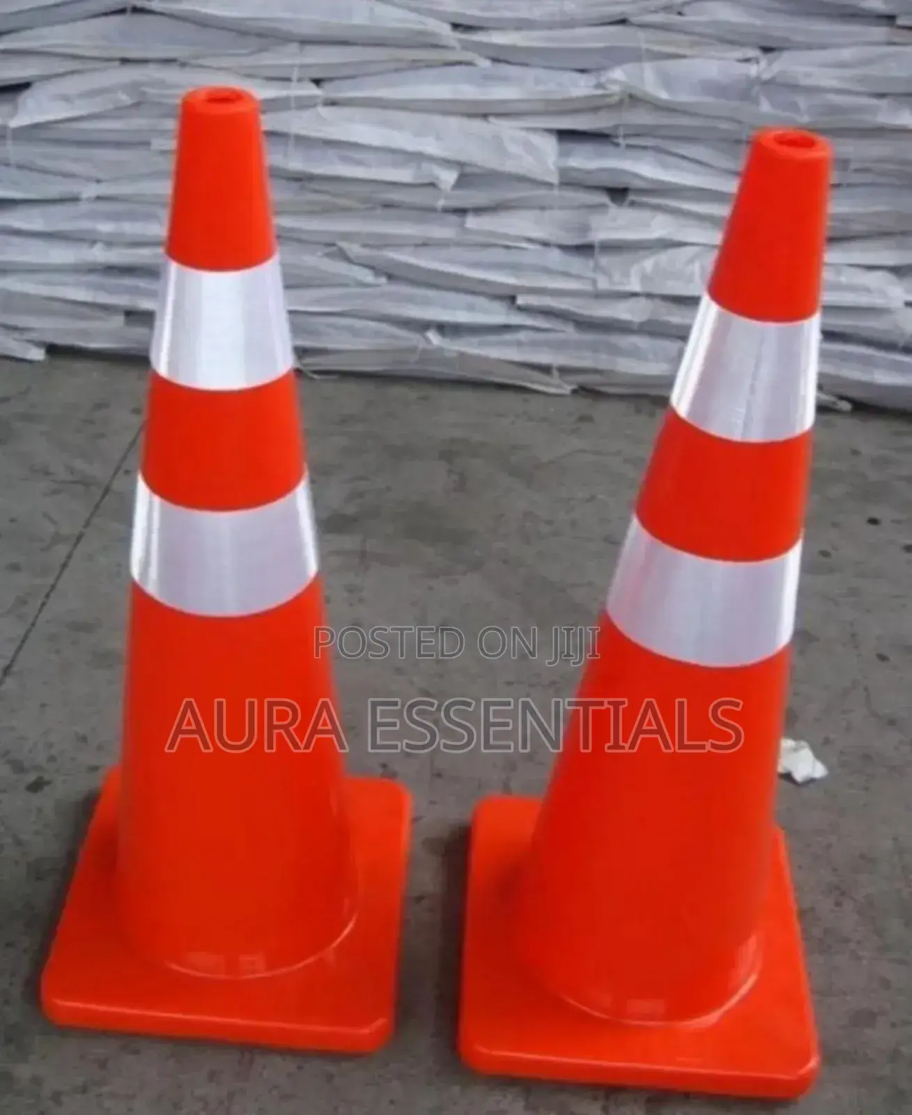 2pcs Safety Traffic Cones With 75cm