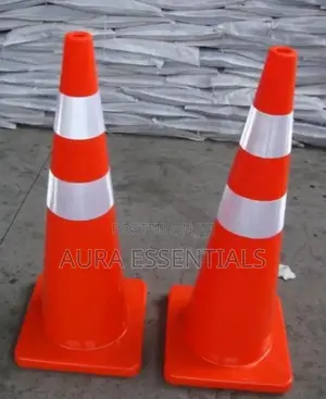 2pcs Safety Traffic Cones With 75cm