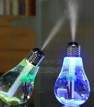 Bulb Home Decor Humidifier With Light Scenery