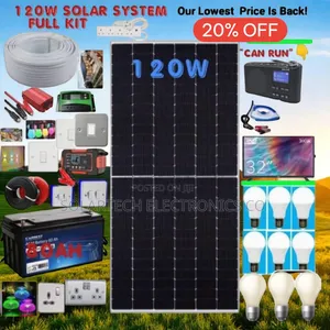120w Solar System Full Kit/ Backup Solar System Power Yuka